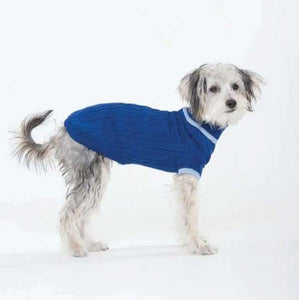 Fashion Pet Classic Cable Knit Dog Sweaters Blue