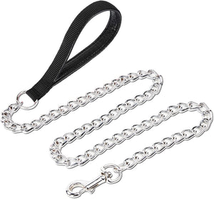 Leash - 4 ft. Chain with Nylon Handle
