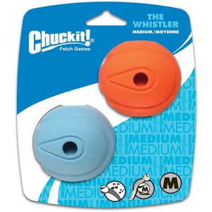 Toy for Fetch - CHUCKIT THE WHISTLER CHUCK-IT BALL Medium Ball - 2.25" Diameter (2 count)