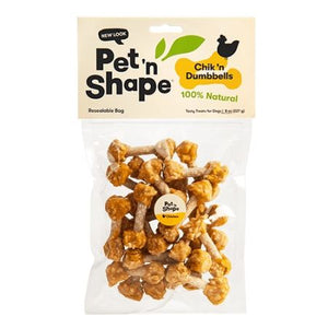 PET 'N SHAPE CHIK 'N DUMBBELLS DOG TREATS 3.17 oz