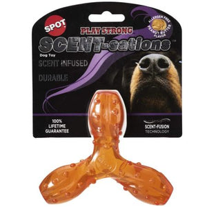 SPOT SCENT-SATION PEANUT BUTTER SCENTED TRI TOY 6" - 1 count